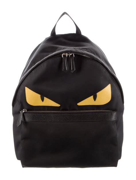 fendi fur monster backpack|Fendi backpack with eyes.